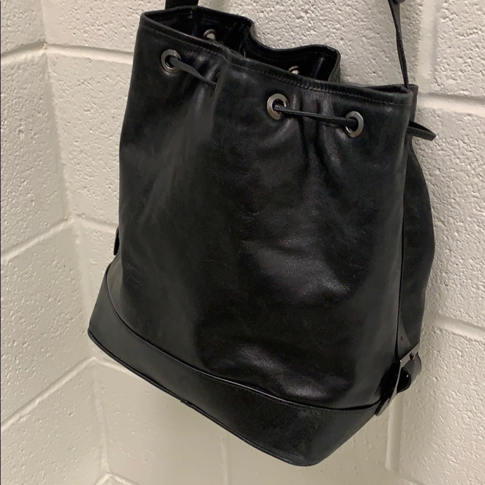 BLack DRawstring Bag . - Picture 6 of 8